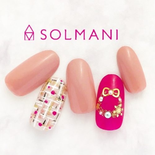 クリスマスネイル 17 ツイードネイル 巻き爪にお悩みなら恵比寿 代官山のネイルサロン Solmani