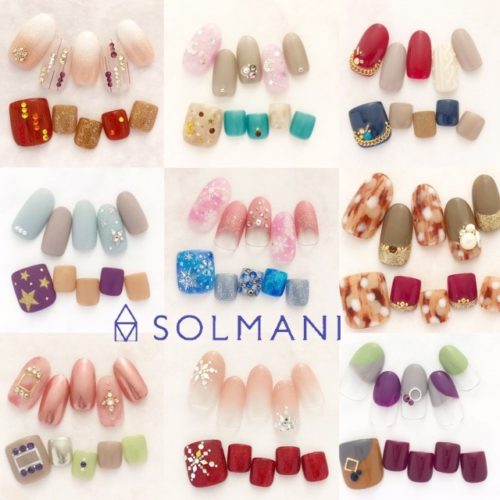 18 冬のキャンペーンデザインネイル 巻き爪にお悩みなら恵比寿 代官山のネイルサロン Solmani